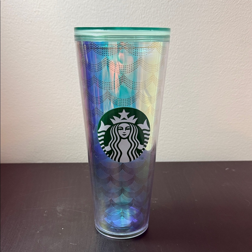 Starbucks Iridescent Travel Tumbler with Green Lid